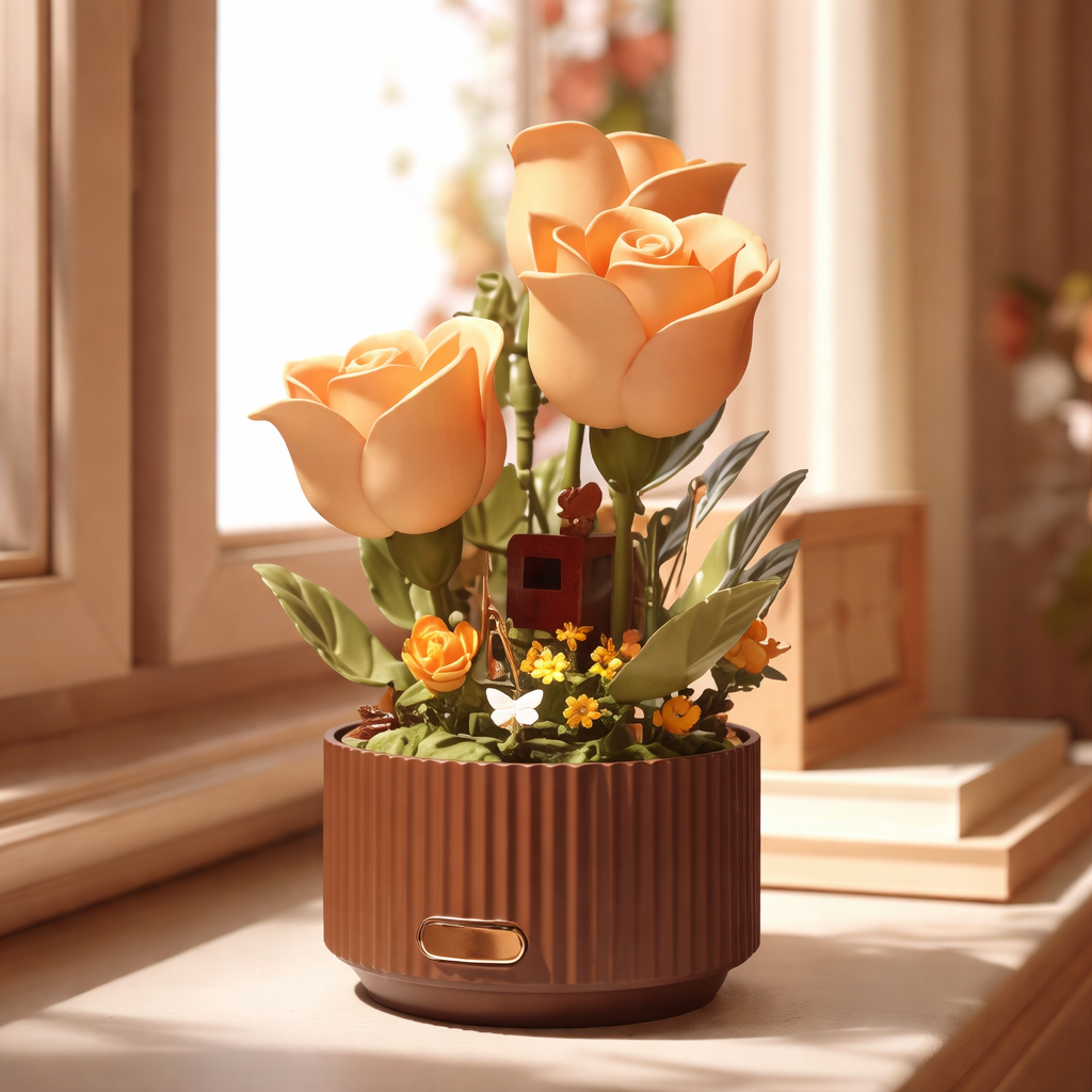 Whispers of Rose – Interactive Blooming Rose Planter